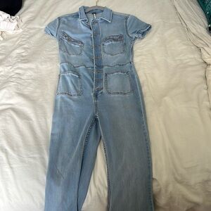 Free People Denim Jumpsuit